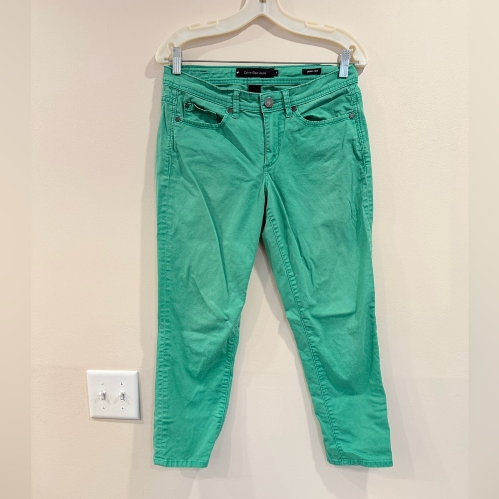 🔥Calvin Klein Women’s Vibrant Green Pants  Sz 6 EUC🔥